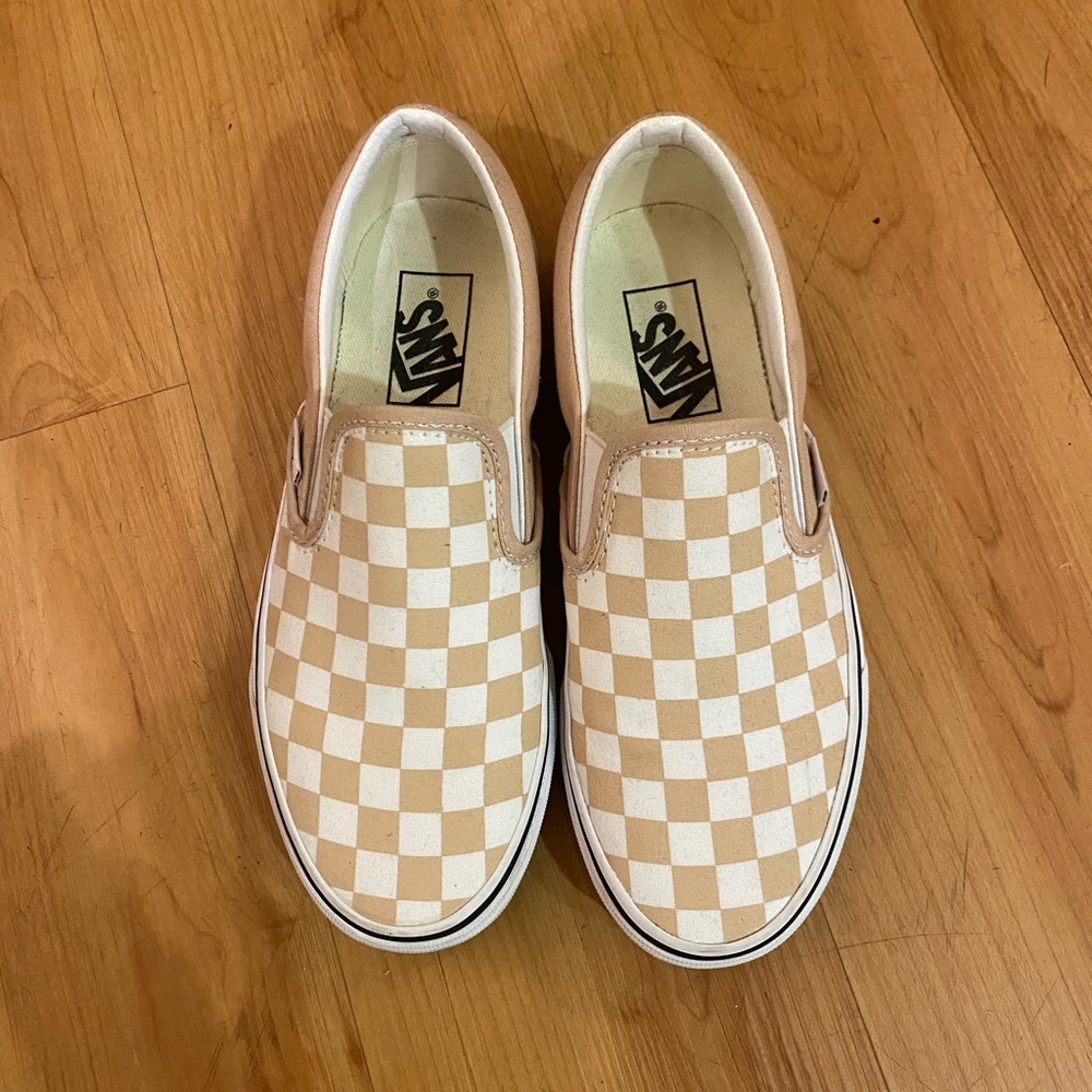 Vans checkered slip-ons size 7